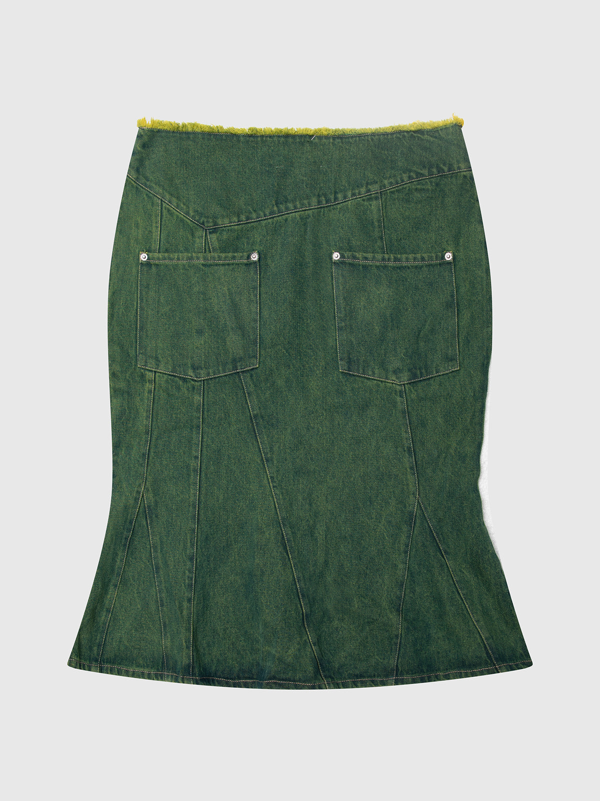 Art No. 007 / Fitted Midi Skirt Washed Denim