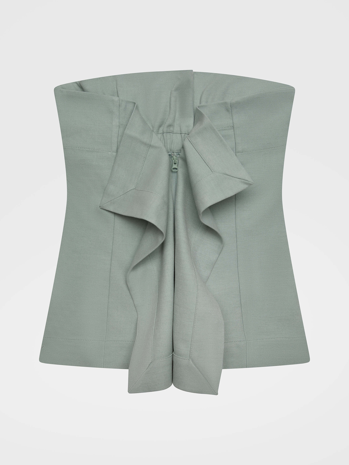 Art No. 002 / Fold Over Bustier Top Silver sage