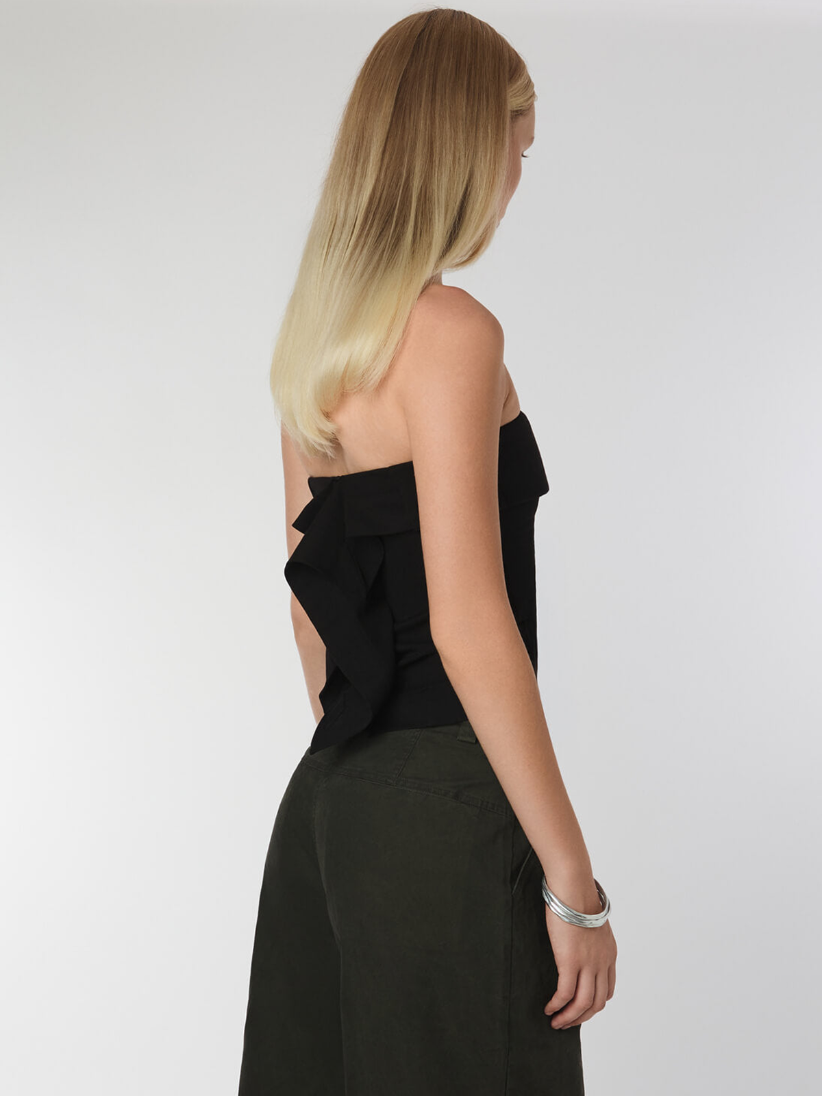 Art No. 002 / Fold Over Bustier Top Soot