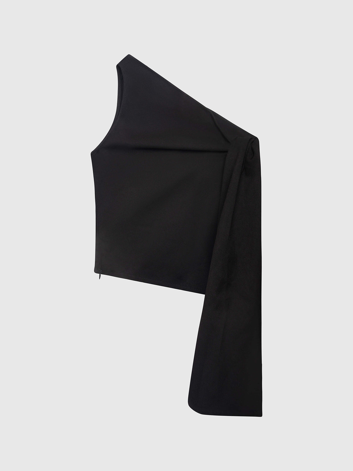 Art No. 004 / One Shoulder Scarf Top   Soot