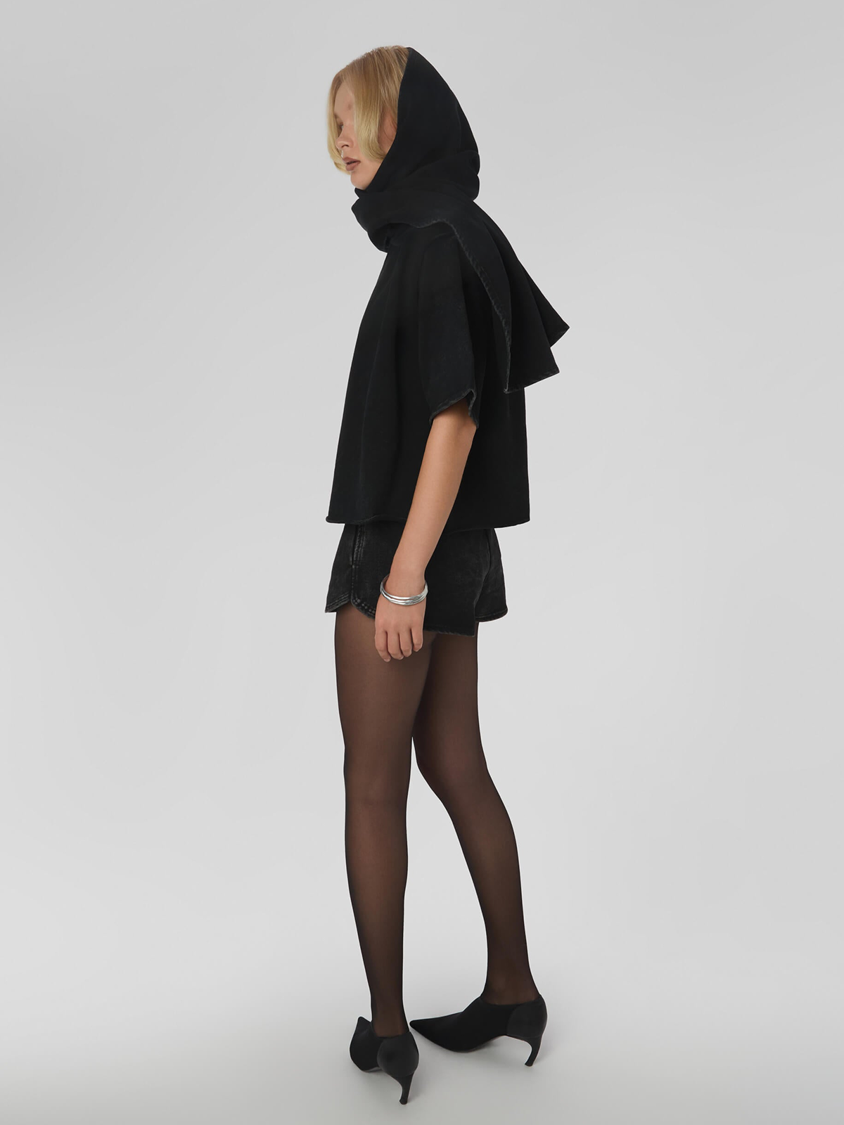 Art No. 001 / Scarf T-shirt Washed Black